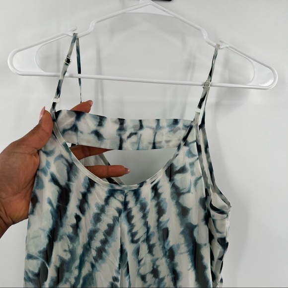 Wendy Bellissimo sun dress spaghetti strap maxi blue white M maternity - Picture 10 of 12